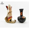 Image 1 : Decorative Figurine Of A Fairy 10''INCHES HEIGHT And A Small Crown Ducal Vase 7''INCHES HEIGHT