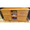 Image 3 : Handmade 2 Piece Maple Hutch - Contents Not Included 