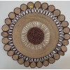 Image 2 : Twin Curio Tables 23T w/ Jute Tapestry & Collectable XL Whiskey Vessel