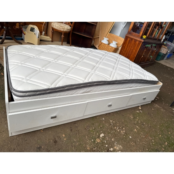 Single Bed with Mattress and Frame with 3 drawers