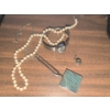 Image 1 : Stamped Sterling Jewelry Collection w/ A String Of Pearls 48.01g