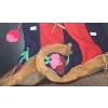 Image 4 : Moccasins w/ Floral and Fur Details, Foot Length 10"