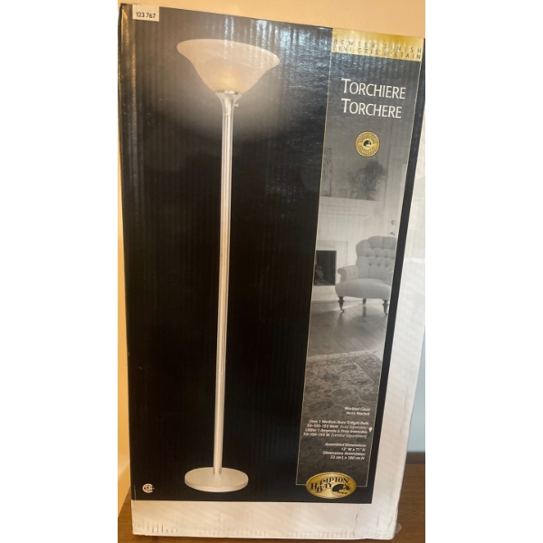 New Hampton Bay Pewter Finish Floor Lamp 71T