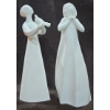 Image 1 : 2 White Royal Doulton Figurines (1987 Thankful HN 3129 & 1977 Peace HN 2470) 8" Tall