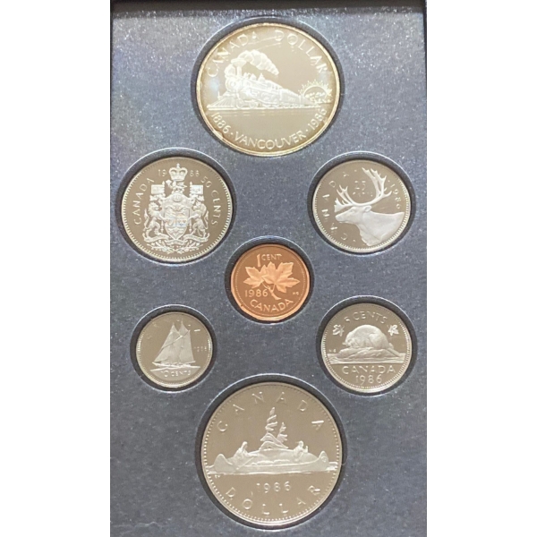 1986 Canadian Proof Set- Locomotive No. 371 50% Silver 23.33 Grams