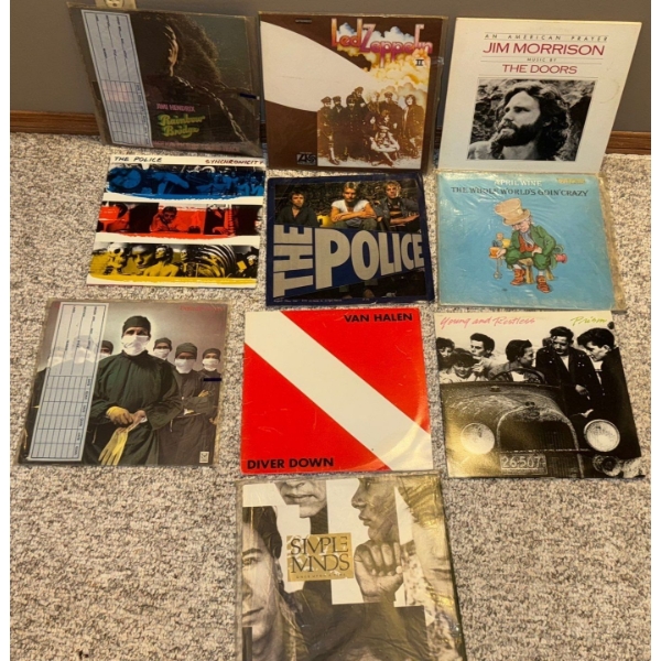 Vintage Vinyl Collection - The Doors Jimi Hendrix Van Halen Led Zepplin & More