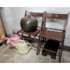 Image 1 : Wooden Folding Chairs, Ceramic Jug Vase, Decorative Watering Cans, and Drawer Organizer