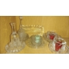 Image 1 : Two Shelves Of Crystal Collectibles  Bells, Candle Holders, Basket & More