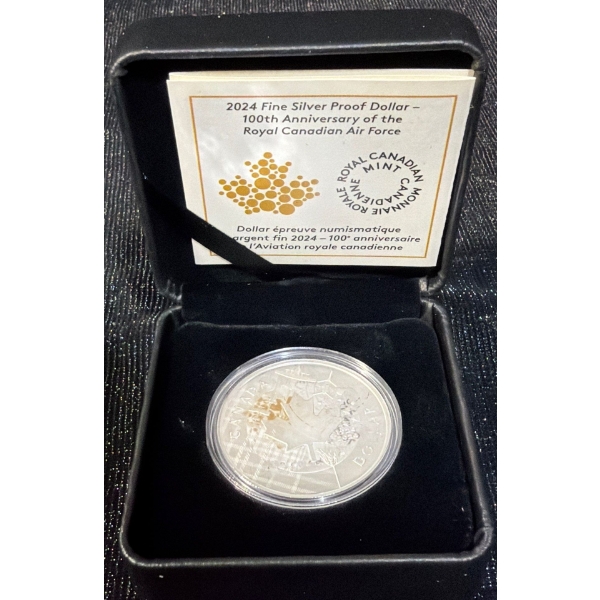 2024 100th Anniversary of the RCAF Fine Silver Proof Dollar 