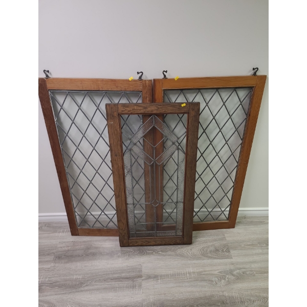 Antique glass panels 2X 24W, 44T and 20W, 40T