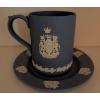 Image 2 : Wedgwood Jasperware Blue Stein &Â  Saucer w/ 3 Decorative PlatesÂ 