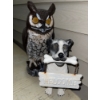 Image 1 : Two Outdoor Decoys Or Welcome Pets to Keep The Pests Away -- Welcome Porch Dog & Owl