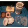 Image 3 : Multiple Collection Of Trinket Boxes, Mini Frames, White Vase, Glass Cake Pans & Pretty Plates