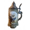Image 1 : Rein Zinn German Beer Stein With Pewter Lid 10''H