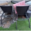 Image 4 : Modern Wicker Chaise Loungers ft/ Adjustable Back & Body Cushions w/ 2 Glass Top Tables