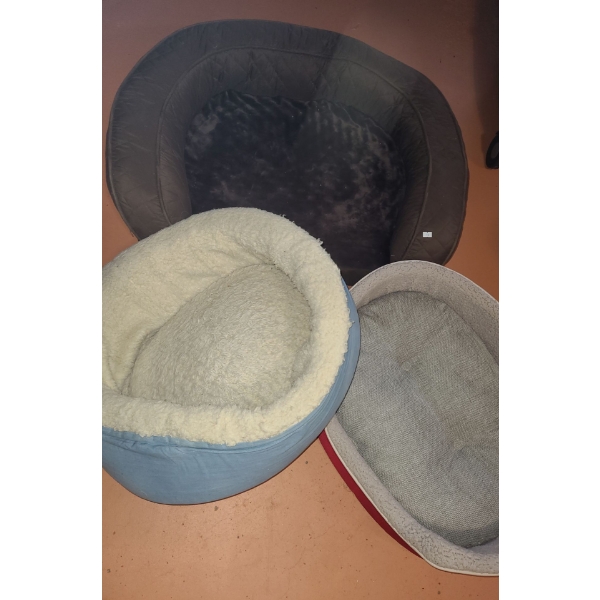 Pet Beds X3 (Foam and Fabric Covering, Largest: 34 L, 27 W, 8 T)