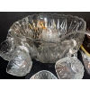 Image 3 : Beverage Vessels for Group Consumption Beautiful Stoneware Mugs Crystal Punch Bowl w/ Accessories