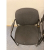 Image 3 : Two Black Upholstered Office/Guest Chairs with Metal Frame