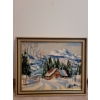 Image 1 : Embroidered Cottage Art 23x19