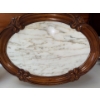 Image 2 : Marble Regency Style Oval Side Table 29W x 21 x 22H