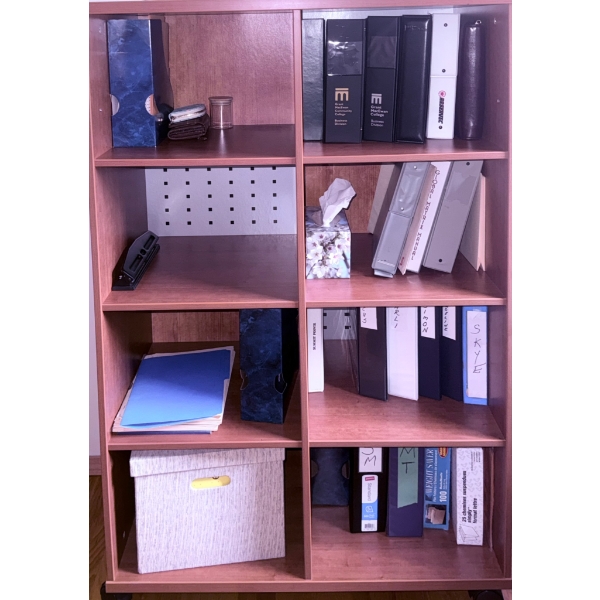 Wooden Rolling Bookshelf With Adjustable Shelves