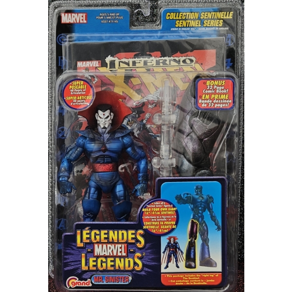 Marvel Legends 'Mr. Sinister' Sentinel Series Action Figure with Comic (2005)