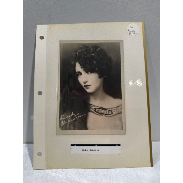 Bebe Daniels Autograph