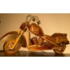 Image 3 : Motorcycle Santa & Handmade Wooden Carved Harley Davidson Keepsake Mini Bike