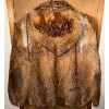 Image 2 : Ladies Genuine Red Fox Fur Hooded Coat Size M - Made In Italy