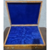 Image 4 : Antique Wooden Case Blue Velvet Lined Anti Tarnish Interior