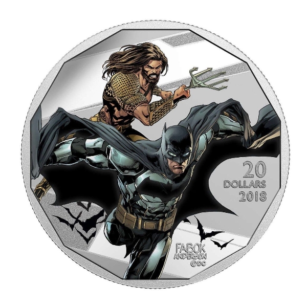2018 $20 The Justice LeagueTM: Batman and Aquaman - Pure Silver Coin
SKU: 162349
