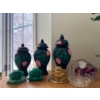 Image 1 : Decorative Vase Collection From Indonesia Set of 3, Largest 9T, w/ Chinese Money Frogs, More 