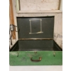 Image 6 : Two Vintage Storage Cases: Black Leatherette and Green Metal