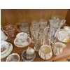 Image 3 : Variety of tea cups and saucers. Vintage beer glasses, Hand Cut Crystal Decor canister Made in Italy