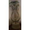 Image 3 : Lisheng Quartz Clock & Pedestal - Clock Has Damage - Pillar Excellent Heavy 54T