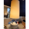 Image 2 : Mid-Century Modern White Glass and Chrome Accent Table Lamp - Tested