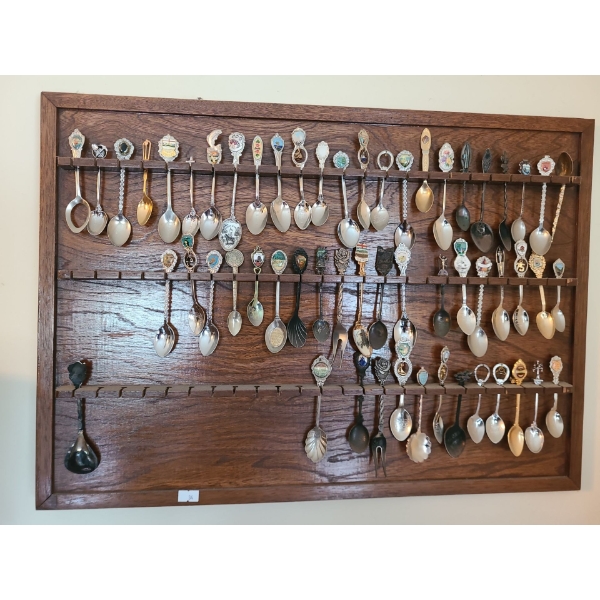 Spoonrack 24 X 18 and Souvenir Spoons