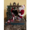 Image 1 : Holiday Light Up Santa Fireplace Decor Piece 