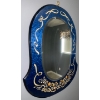 Image 4 : Rare Art Decor - Vintage Italian Blue Entrance w/ Sorento Carving & Bell Shaped Wall Mirror Alike 