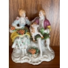 Image 1 : 18th Century Set Porcelain Figurine - Courting Couple w/ Lamb 7T