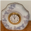 Image 1 : Lladro Porcelain Desk Clock Quartz Floral Pattern 1989 4T
