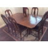 Image 6 : Wood Drop-Leaf Dining Table with 6 Chairs