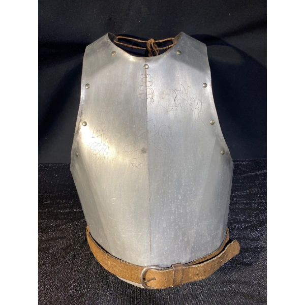 Steel Breastplate With Lion Engravings