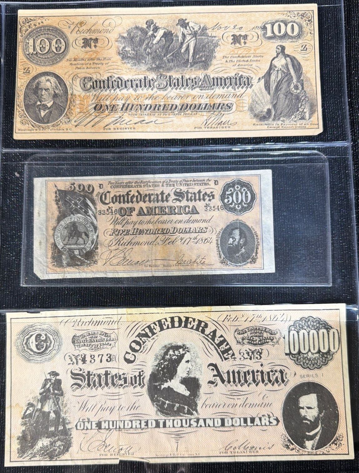 Confederate States of America Bills - Beck Auctions Inc.