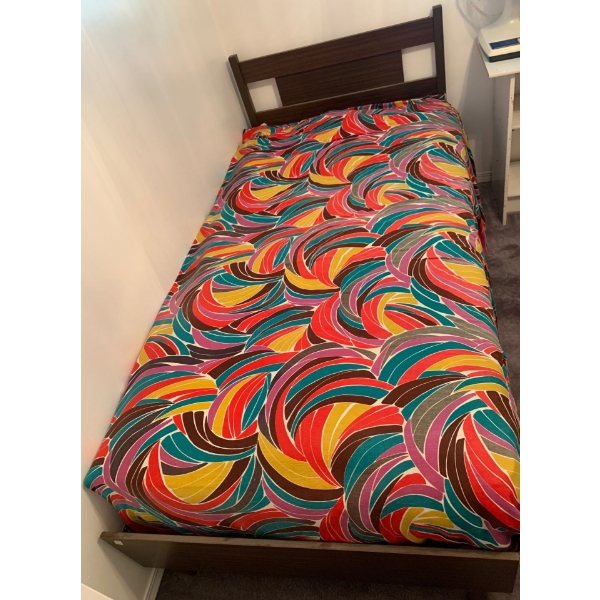 Single/Twin Bed - Head Board Frame Mattress BS & Bedding