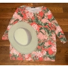 Image 4 : White Slacks w/ Floral Print Tops & New Sun Hat - Ladies Size L
