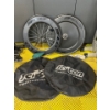 Image 1 : Carbon Fibre FLO Back Disk With Front FLO Carbon Fibre Wheels With Grand Prix 400025mm With SoftCase
