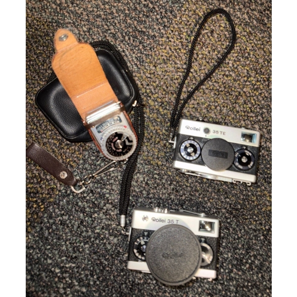 Photographer's Essentials -His & Hers Rollei 35TE Cameras w/ SEKONIC Accessory 