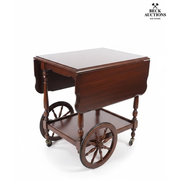 Mid-20th Century Colonial Style  Bar Serving Cart.