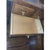Image 6 : Secretary Style Wooden Desk 32 W, 24 D, 42.5 T and Chair on Casters 23.5 W, 19 D, 34 T 